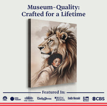 Load image into Gallery viewer, Lion And Girl Faith Wall Art