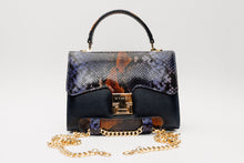 Load image into Gallery viewer, The Venezia Navy Blue Leather Handbag