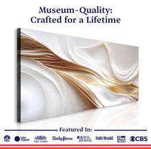 Load image into Gallery viewer, White and Gold Abstract Wall Art