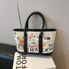 Load image into Gallery viewer, Women's Personalized Graffiti Crossbody Bag - Streetwear Bucket Style PU Leather