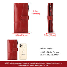 Load image into Gallery viewer, Genuine Leather Phone Bag for Women – RFID Crossbody Wallet with Card Slots