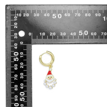 Load image into Gallery viewer, Gold Silver Pearl Santa Claus Christmas  Earrings, Sku#A264