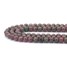 Load image into Gallery viewer, Genuine Red Green Garnet Round Smooth Beads, Sku#U1715