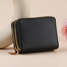 Load image into Gallery viewer, Women's PU Leather Clutch Wallet – Dual Zipper &amp; Multiple Card Slots