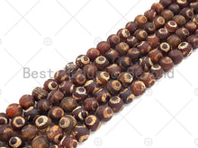 Load image into Gallery viewer, Natural Tibetan Brown Red Evil Eye Agate Beads, SKU#U1106