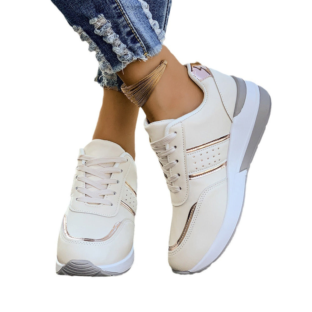 Women's Chunky Platform Sneakers | Color-Block Casual Fashion Shoes