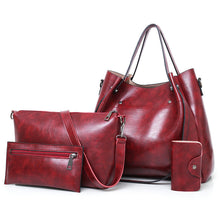 Load image into Gallery viewer, Women's Retro 4-Piece Handbag Set - PU Leather Shoulder Bag with Wallet &amp; Accessories