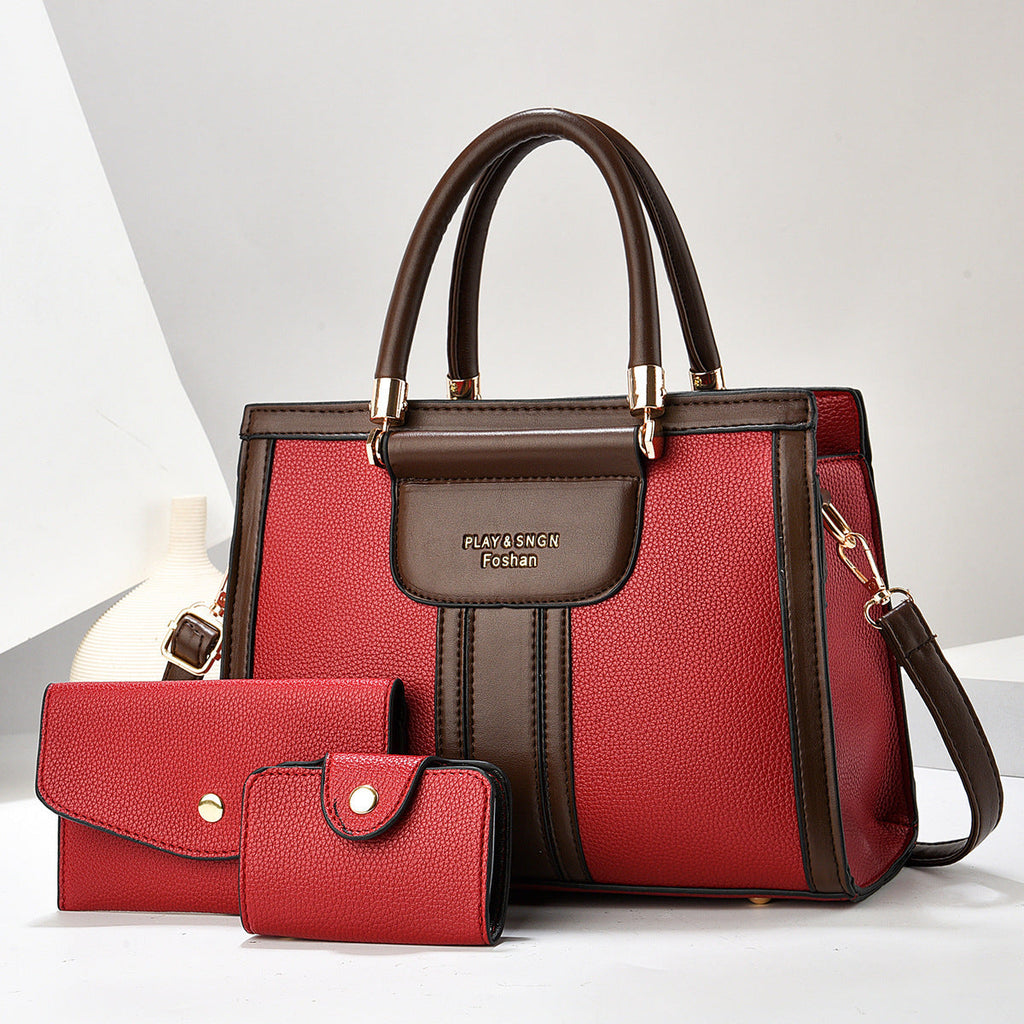 Women's Versatile Summer Tote Bag – Multi-Pocket PU Leather Crossbody Set