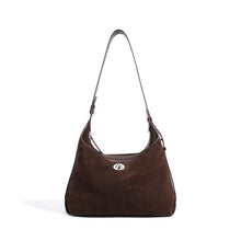 Load image into Gallery viewer, Genuine Cowhide Suede Bucket Bag - Versatile Chain Crossbody Shoulder Bag for Women