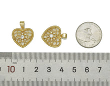 Load image into Gallery viewer, CZ Filigree Heart Charm, Sku#LK606