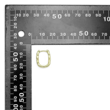 Load image into Gallery viewer, hammered Gold Silver Rectangle Hoop Earrings, Sku#A303