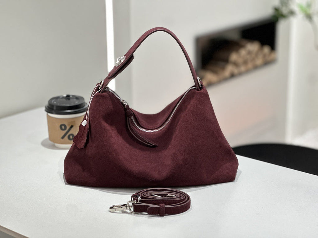 Genuine Leather Crossbody Tote Bag
