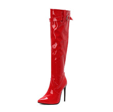 Load image into Gallery viewer, Women's Thigh-High Stiletto Boots - Pointed Toe Over-the-Knee Fashion Boots with Side Zipper