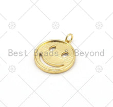 Load image into Gallery viewer, Gold Filled Enamel Colorful Smiley Face Shape Pendant, Enamel Smiley face Charm,Enamel Jewelry Findings,20x23mm,Sku#L612