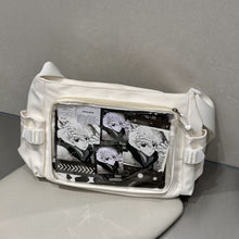 Load image into Gallery viewer, Women's Transparent Canvas Tote Bag - Artistic Single Shoulder Bag for Everyday Use