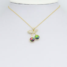Load image into Gallery viewer, Colorful CZ Cherry Charm Pendant, Sku#LK1084