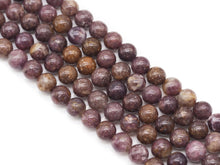 Load image into Gallery viewer, Genuine Purple Golden Phlogopite Round Smooth Beads, Sku#U1354