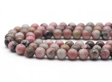 Load image into Gallery viewer, Natural Chinese Rhodochrosite Round Smooth Beads, 8mm/10mm, Sku#U1392