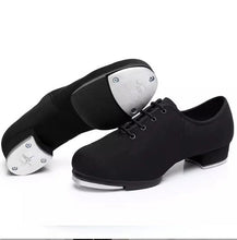 Load image into Gallery viewer, Unisex Tap Dance Shoes - Oxford Fabric with Soft Rubber Soles for Adults &amp; Kids