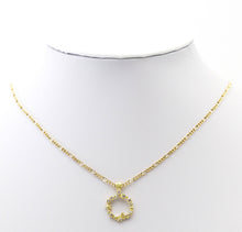 Load image into Gallery viewer, CZ Gold Star Shell Heart Circle Charm, Sku#LK767