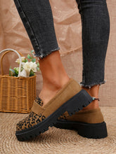 Load image into Gallery viewer, Women's Leopard Print Loafers - Plus Size Slip-On Comfort Shoes