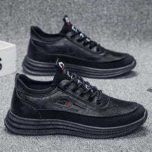 Load image into Gallery viewer, Men's Casual Sports Sneakers – Stylish PU Leather Round Toe Shoes