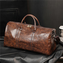 Load image into Gallery viewer, Men's Casual Travel Tote Bag - Large Capacity PU Leather Gym Duffle Bag for Fitness &amp; Weekend Trips