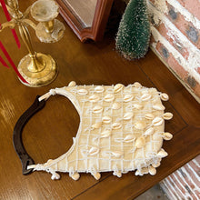 Load image into Gallery viewer, French Chictastic Cloud Shell Beaded Cream Handbag