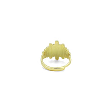 Load image into Gallery viewer, Gold Hammered Irregular Bar Statement Adjustable Ring, Sku#LD650