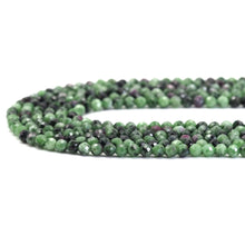 Load image into Gallery viewer, Genuine Ruby Zoisite Round Faceted Beads, Sku#U1741