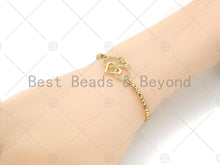 Load image into Gallery viewer, Gold Filled CZ Micro Pave Mom On Infinity Heart Shape Pendant,18K Gold Filled Mom Charm, Mother's Day Gift,17x29mm,Sku#LD110
