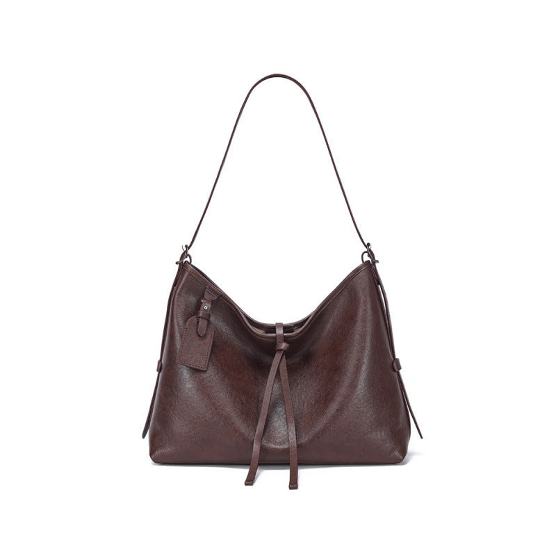 Women's Genuine Leather High-Capacity Shoulder Bag | Retro Casual Handbag