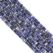 Load image into Gallery viewer, Rondelle Smooth Blue Spot Jasper Beads, Sku#U1910