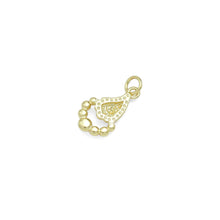 Load image into Gallery viewer, CZ  Enamel White Pearl Santa Claus Charm Pendant, SKU#LK952
