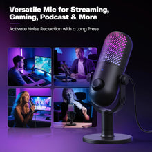Load image into Gallery viewer, USB Microphone for PC Gaming: Condenser Microphone with RGB