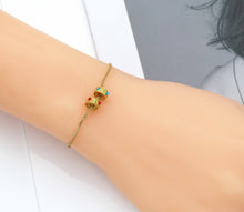Load image into Gallery viewer, 5pc, Gold Enamel Wheel Spacer Beads, Sku#LX21