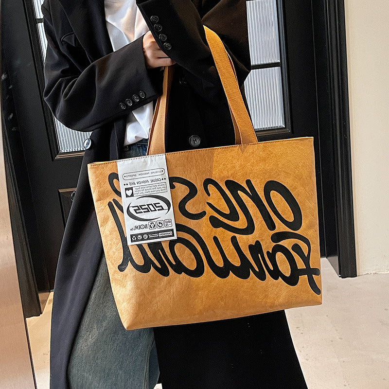 Multifunctional Waterproof Tote Bag | Shoulder & Hand Carry | Black & Khaki
