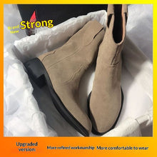 Load image into Gallery viewer, Women's Chunky Heel Ankle Boots – Slip-On Mid-Calf Block Heel Boots