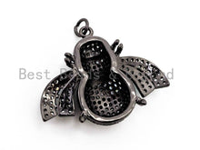 Load image into Gallery viewer, BEE Inspired Pendant, CZ Micro Pave insect Inspired pendant, Cubic Zirconia Focal Pendant,Gold/Rose Gold/Silver/Black,26x33x7mm,SKU#F453