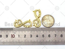 Load image into Gallery viewer, CZ Micro Pave Heart and MAMA On Infinity Shape Pendant,18K Gold Filled CZ Charm, Mother's Day Necklace Bracelet Charm,31x14mm,Sku#LK389