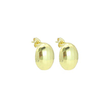 Load image into Gallery viewer, Gold Oval Dome Stud Earrings, Sku#LK1137