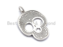 Load image into Gallery viewer, CZ Clear/Black Micro Pave Skull Pendant, CZ Pave Pendant, Go
