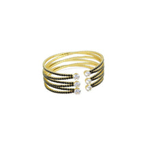 Load image into Gallery viewer, Clear Black CZ crossover with round diamond Bracelet, SKU#A272