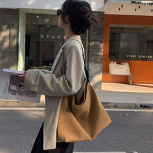 Load image into Gallery viewer, Luxury Vintage Suede Leather Shoulder Bag – Large Capacity Women's Hobo Bag