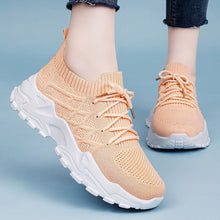 Load image into Gallery viewer, Women's Height Increasing Sneakers | Flyknit Dad Shoes with Padded Comfort Sole &amp; Mesh Lining