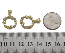 Load image into Gallery viewer, CZ Gold Star Shell Heart Circle Charm, Sku#LK767