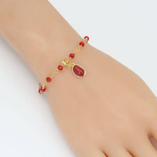 Load image into Gallery viewer, Red Beads Chain with Red Bean Adjustable Bracelet, Sku#A365
