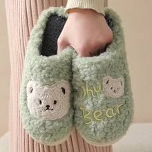 Load image into Gallery viewer, Unisex Bear Plush House Slippers | Anti-Slip Warm Indoor Shoes