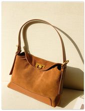 Load image into Gallery viewer, Sophisticated Suede Women's Tote Bag - Genuine Leather Handbag with Multiple Compartments