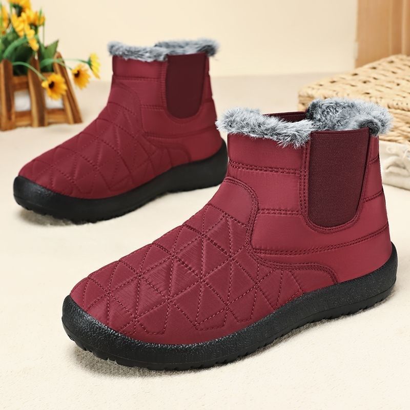 Women's Fleece-Lined Waterproof Winter Shoes - Non-Slip Insulated Comfort Shoes